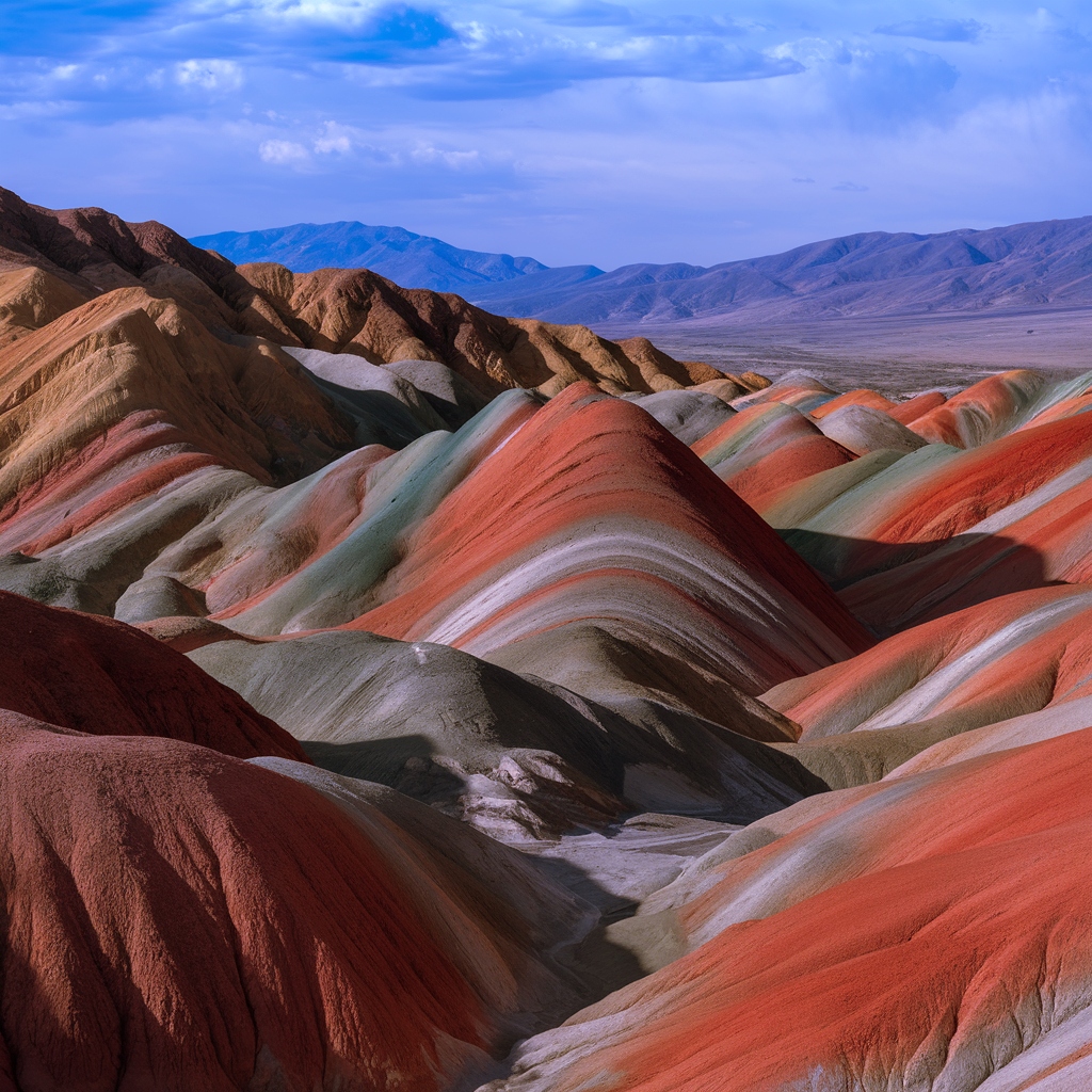 Pegunungan Pelangi' Zhangye Danxia National Geopark, Tiongkok