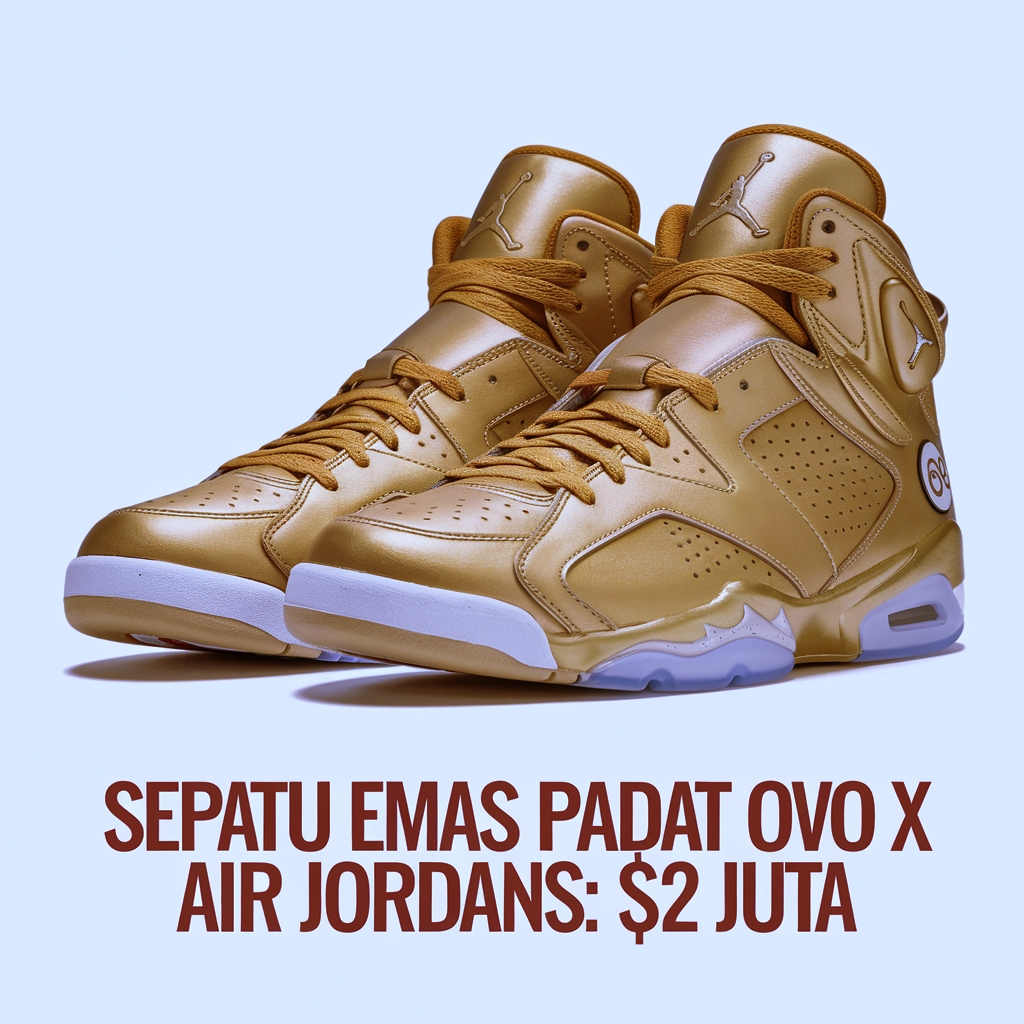 Emas Padat OVO x Air Jordans_ $2 Juta