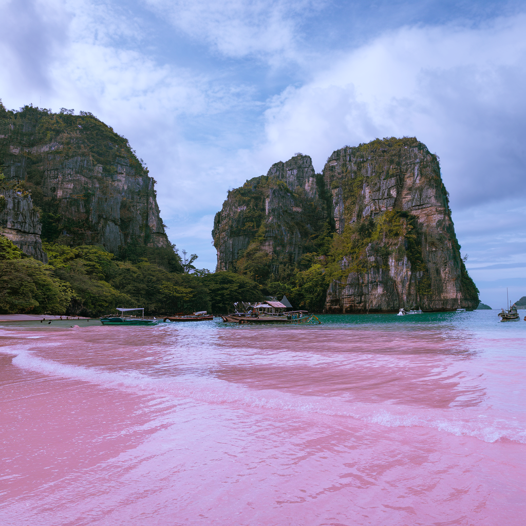 Pantai paling berwarna_ Pantai Pink, Indonesia